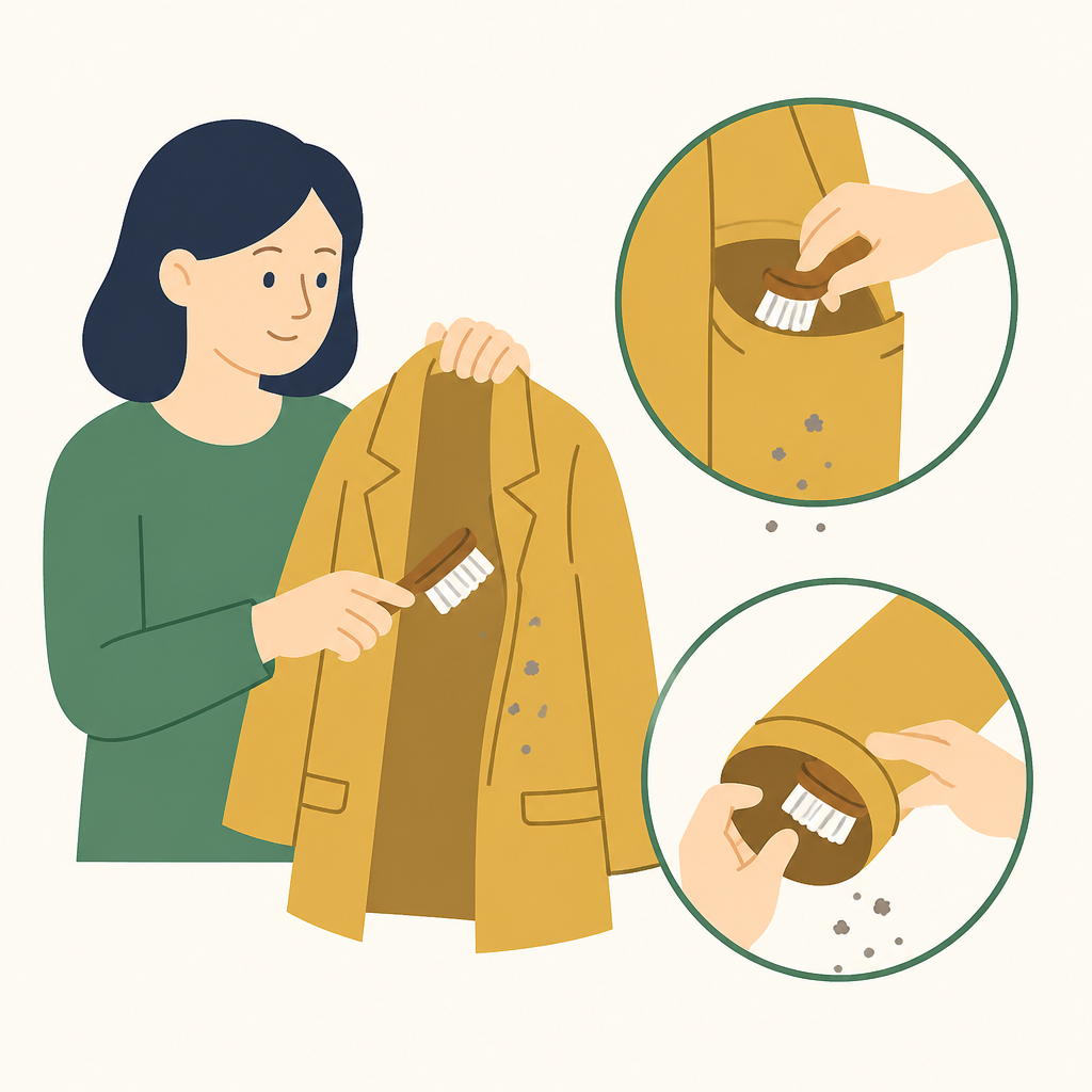 세 번째 단계: 구석진 부분 체크하기을(를) 설명하는 그림