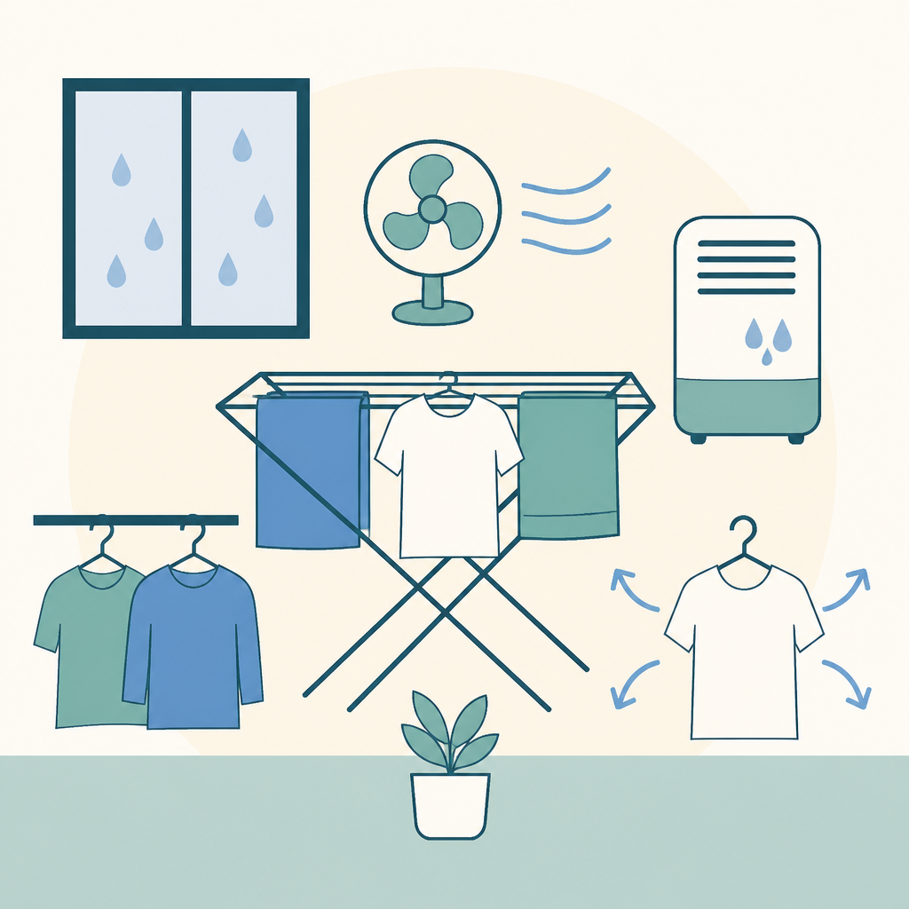 빨래가 잘 마르지 않을 때 건조 방법 관련 대표 이미지