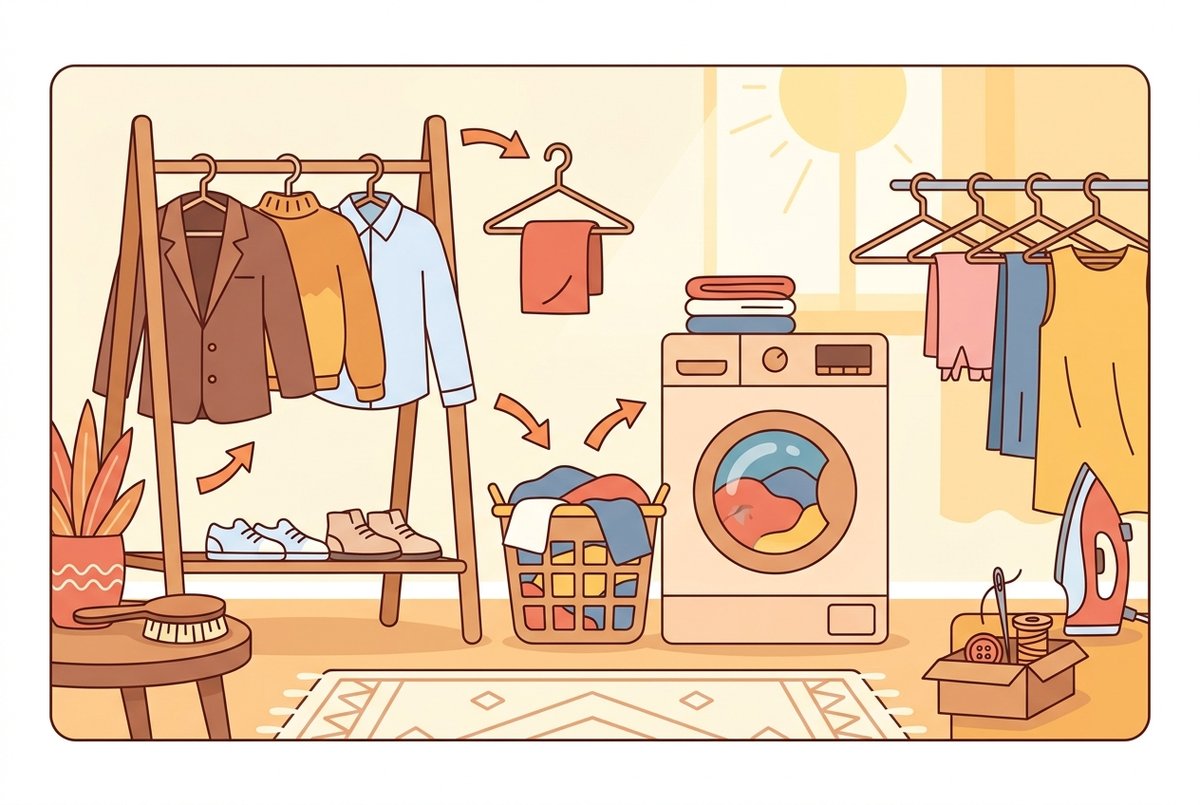 입던 옷 하루 보관하는 방법을(를) 설명하는 그림